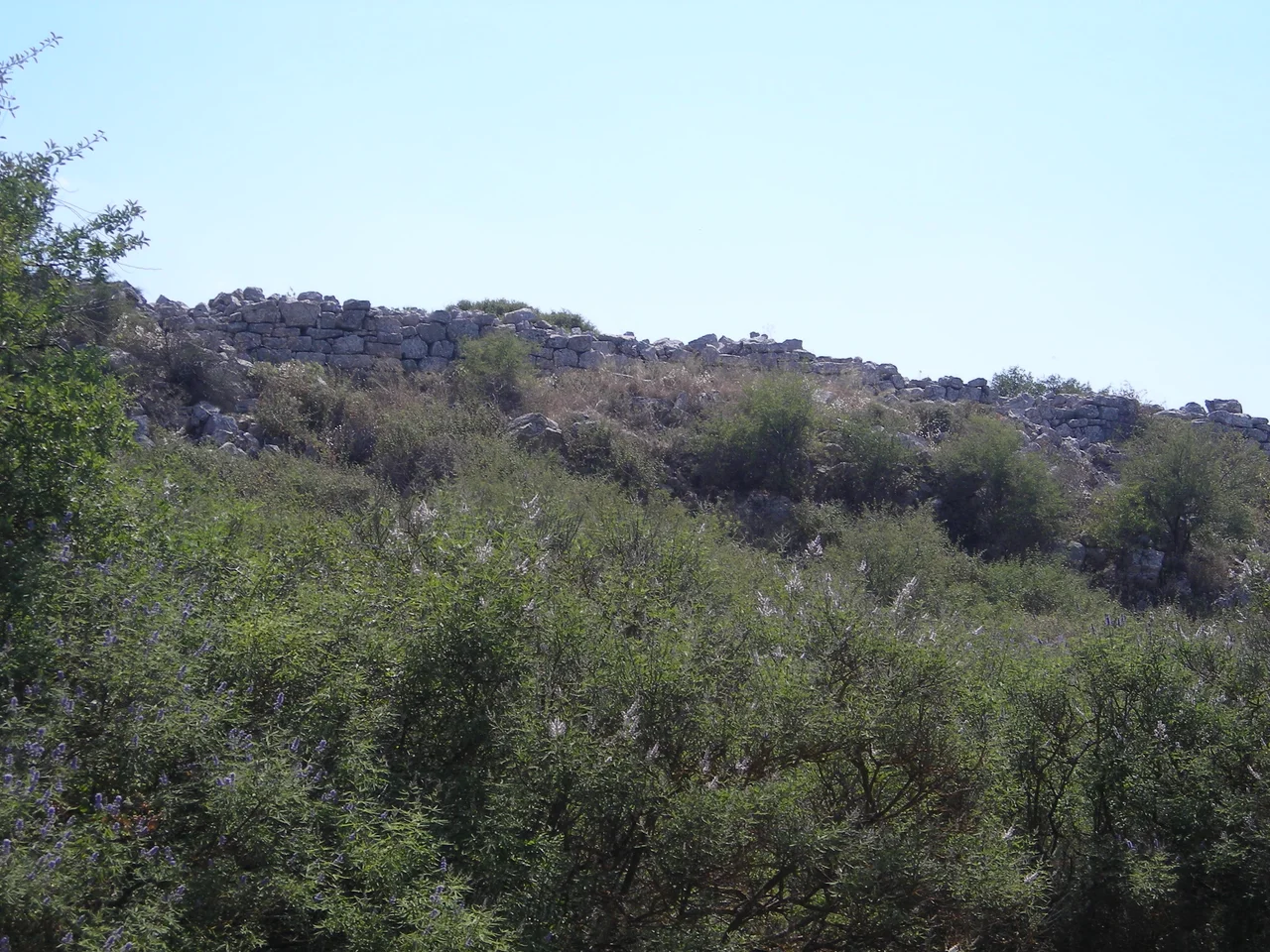 View of the North wall as viewed from below the citadel