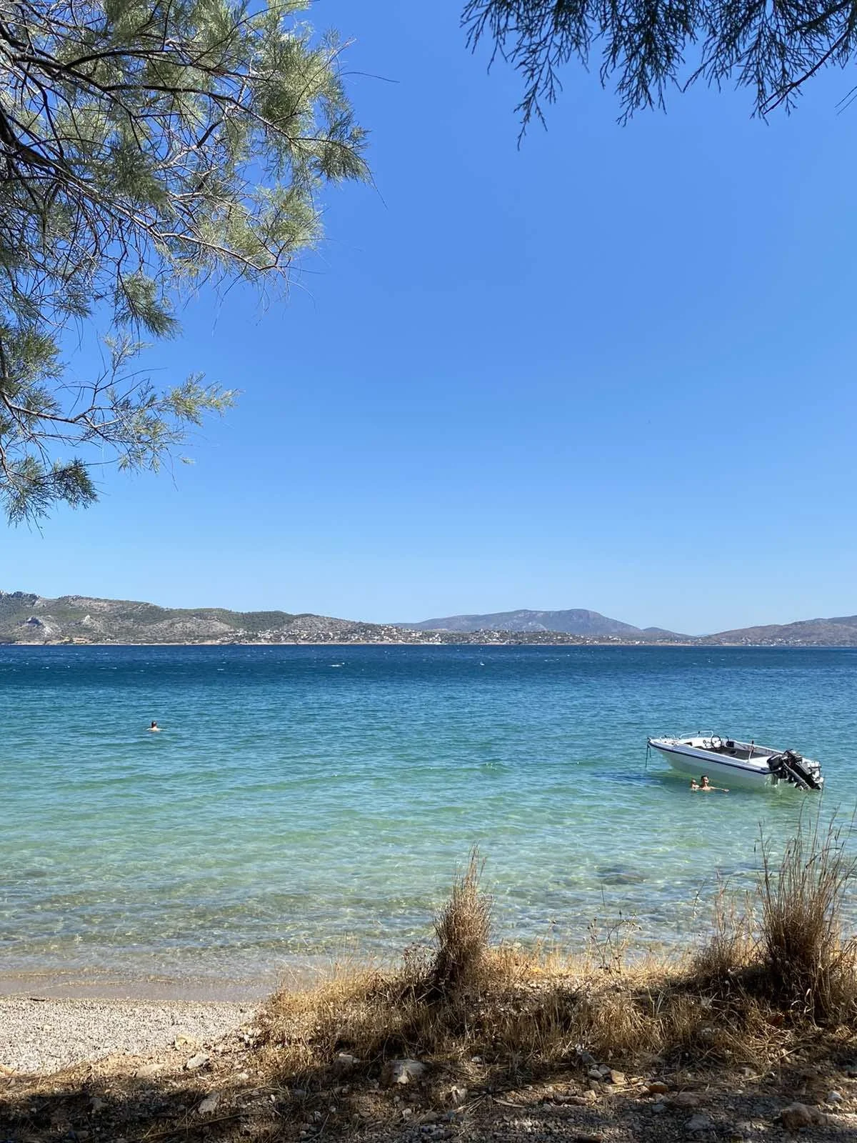 A beach at Loutropyrgos, West Attica, Greece