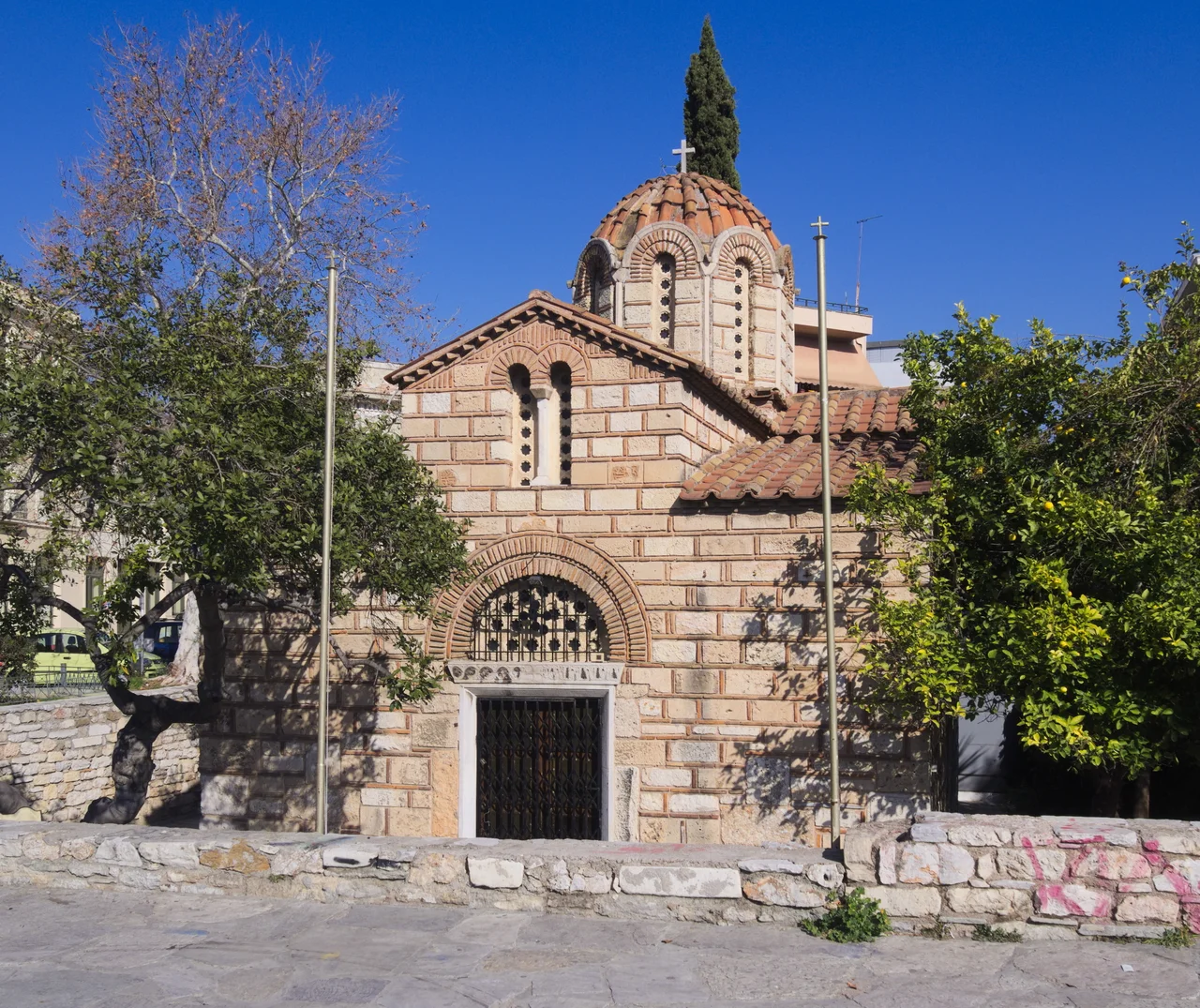 The 11th century church of Agioi Asomatoi at the neightborhood of Thisio, near the ancient agora of Athens.
