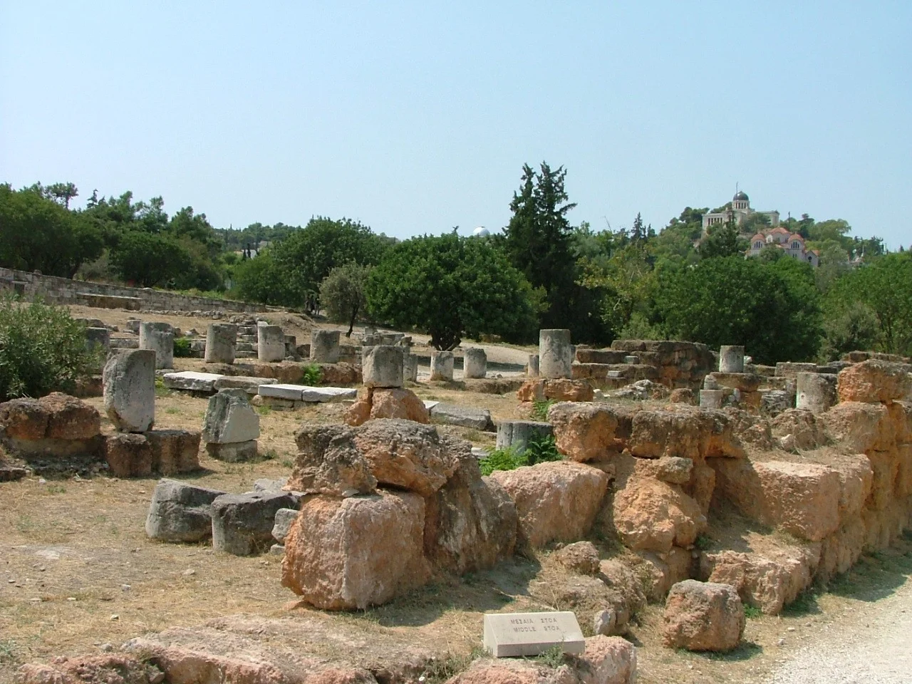 Middle Stoa in Athens Roman Agora. 180-140 BC.