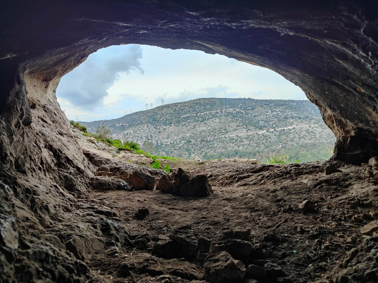 View from inside of Pan's cave
