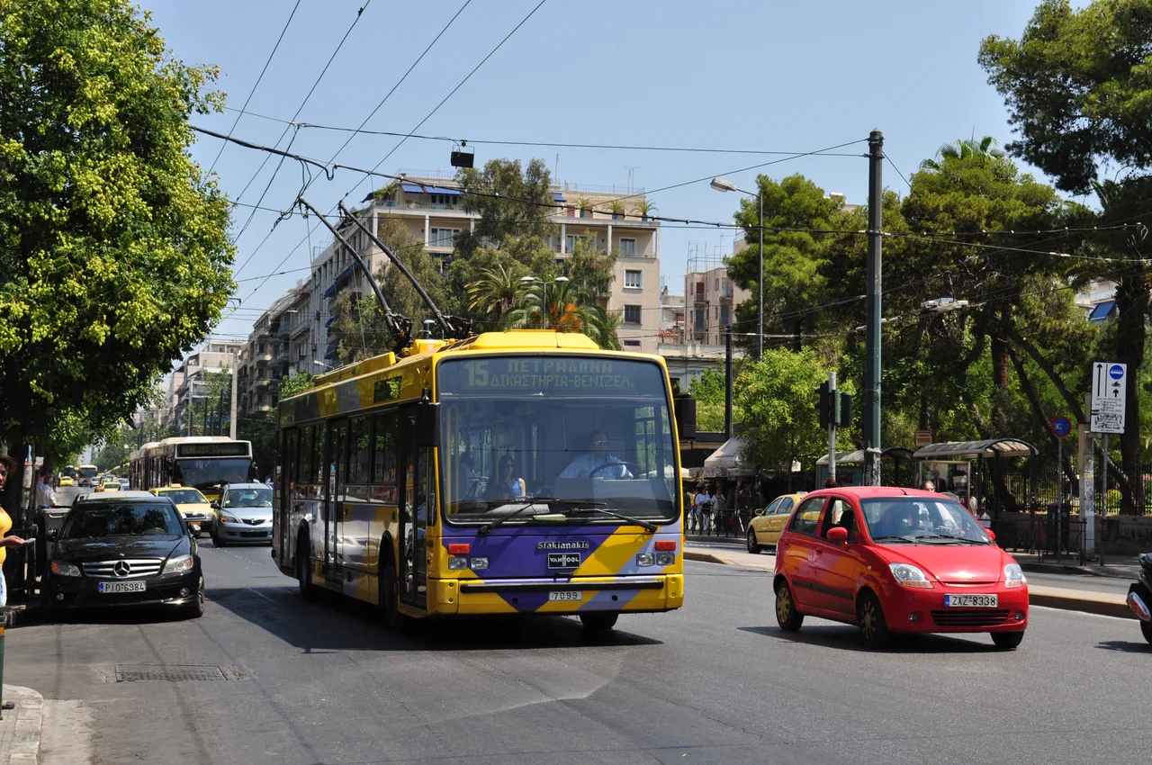 Patission Avenue in Athens, Greece. One of the bussiest streets of the Greek capital.