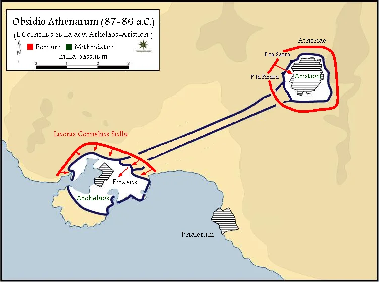 The Walls protectection Athens during the Silla's siege of 87-86 B.C.