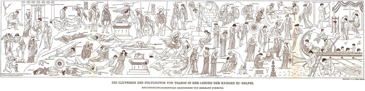 Battle of Marathon in the Stoa Poikile (reconstitution)