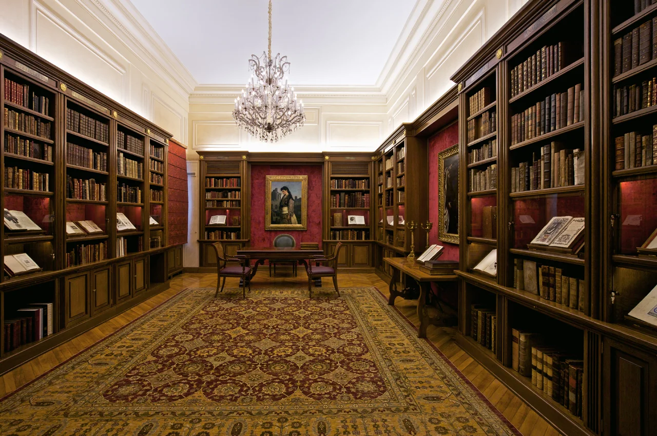 The Library accumulates books representing the intellectual activity of the Greeks, whether of the secular world or of the Church, from the period of the Italian Renaissance until the late years of Neo-Hellenic Enlightenment.