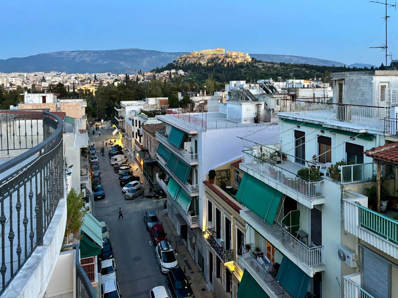 Ilia Poulopoulou street in Thiseio neighbourhood in Athens