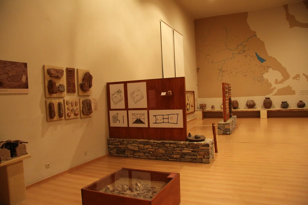 Interior of Neolithic exhibition