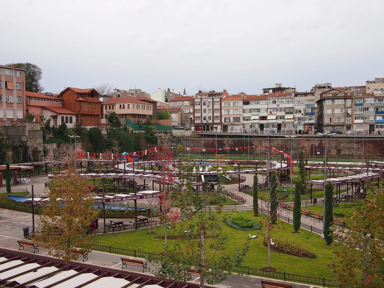 The park in the Byzantine-era Cistern of Aspar in November 2013