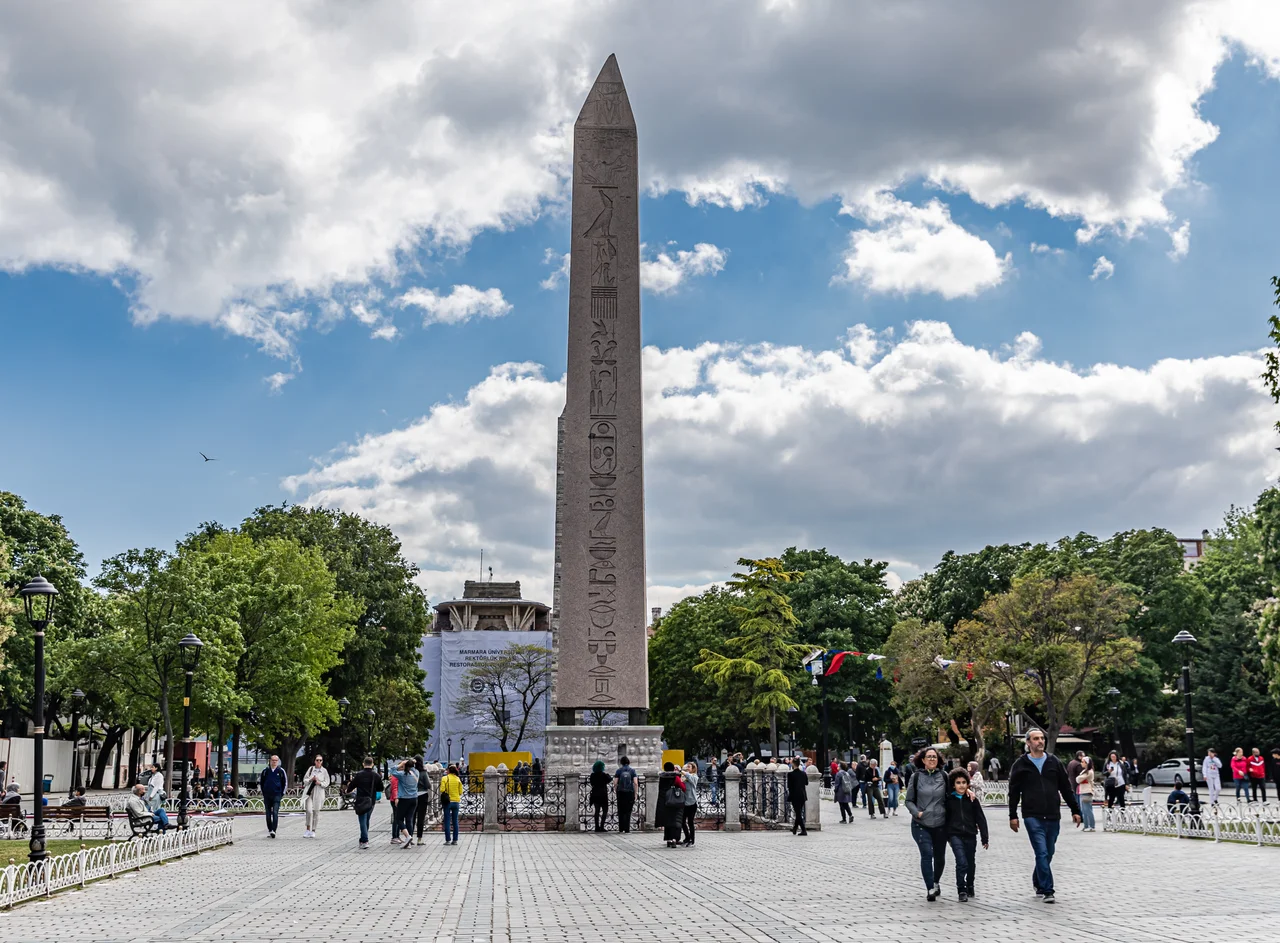 Hippodrome of Constantinople, built in th 3rd century.
Obelisk of Theodosius, from Luxor.