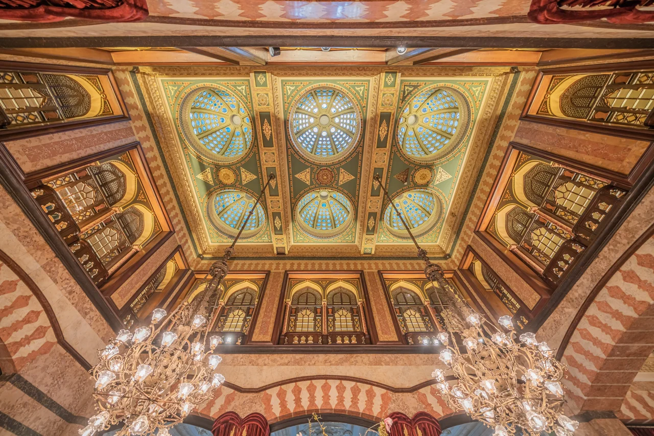 Interior of the Pera Palace Hotel in Istanbul, Turkey