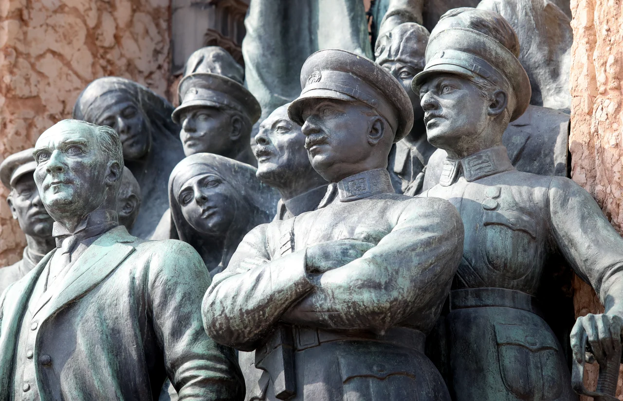 Republic Monument at Taksim Square in Istanbul, Turkey