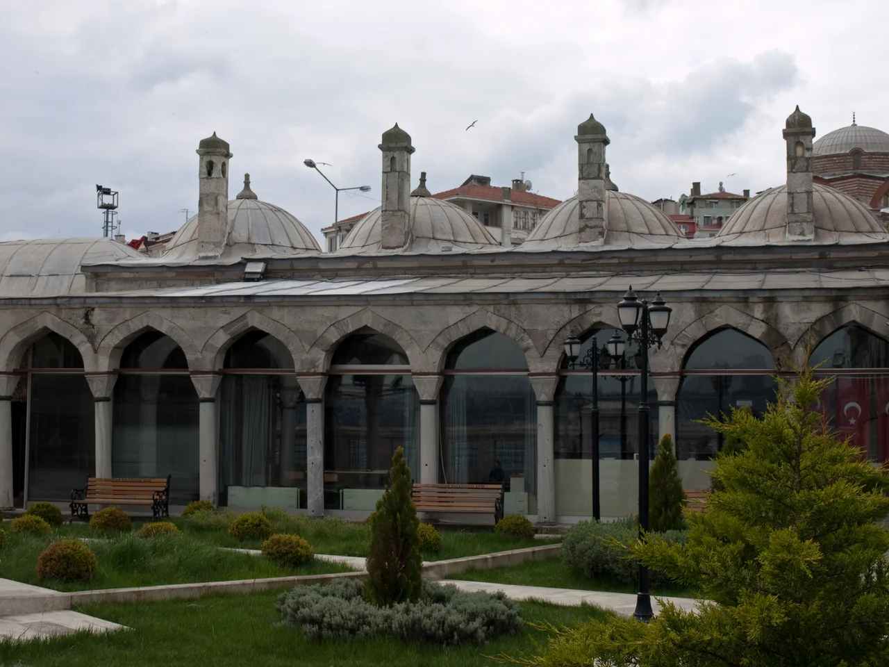 Madrasa and courtyard at the Şemsi Pasha Mosque—Üsküdar, Istanbul, Turkey.
