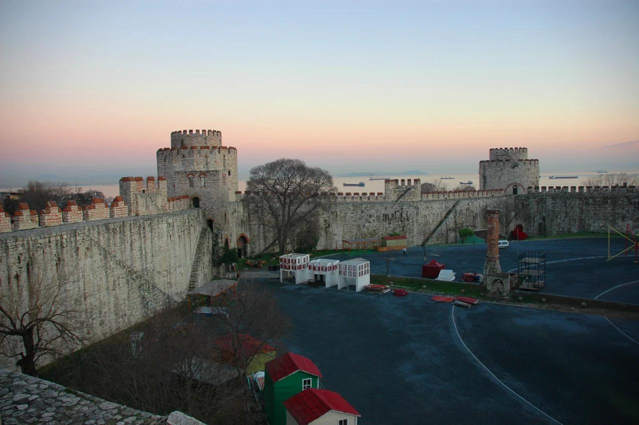 Aerial photo of the Yedikule Fortress in Istanbul, Turkey