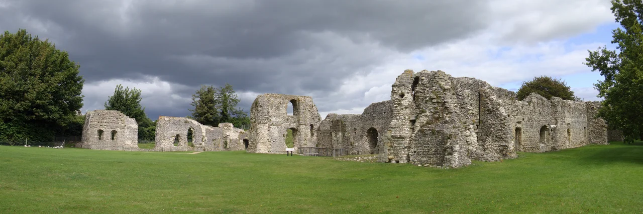 Panorama photograph of Lewes Priory, East Sussex, England