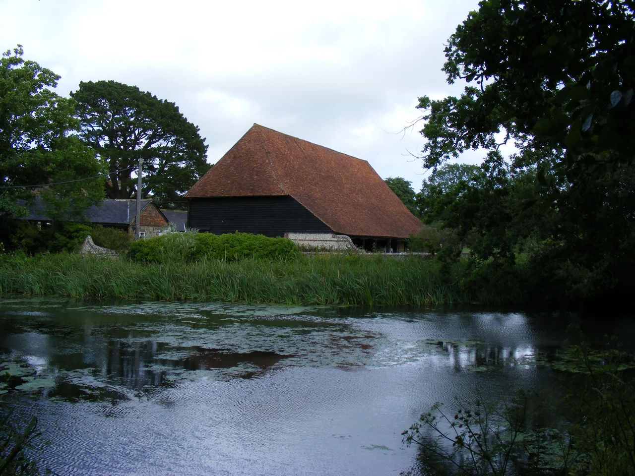 Elizabethan Great Barn at Michelham Priory Erected around 1600 it has a ten-bay oak-framed structure.
