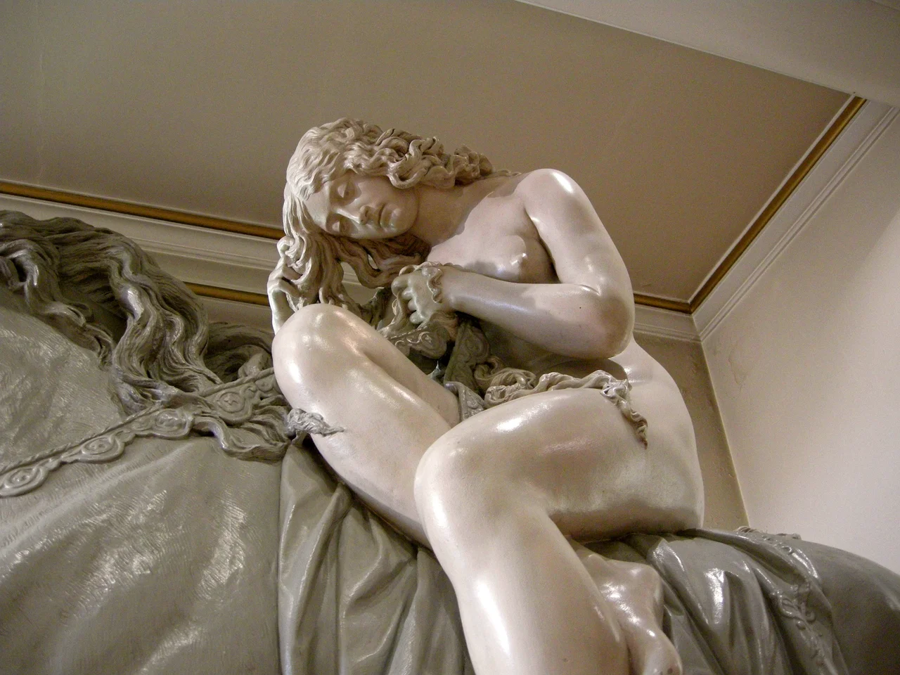 Lady Godiva statue by John Thomas (1813 – 1862), Maidstone Museum, Kent, England.