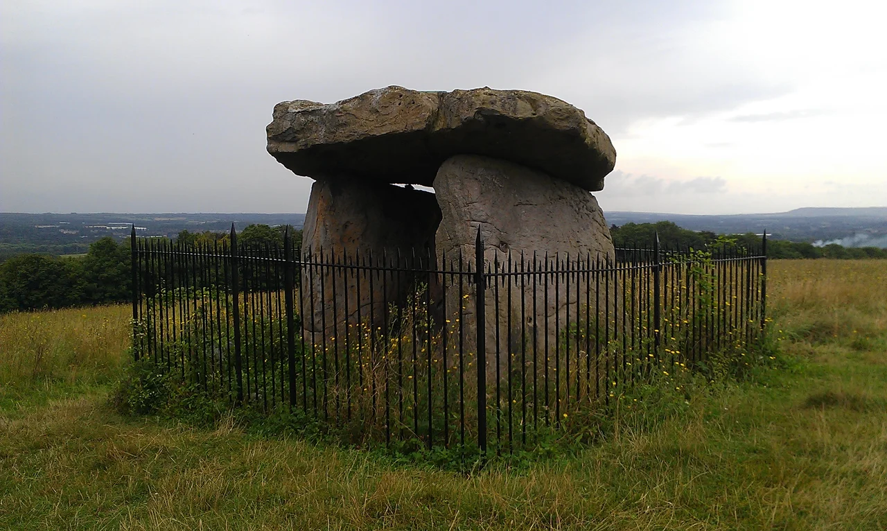 The Early Neolithic chambered tomb of Kit's Coty House in Kent, one of the Medway megaliths.