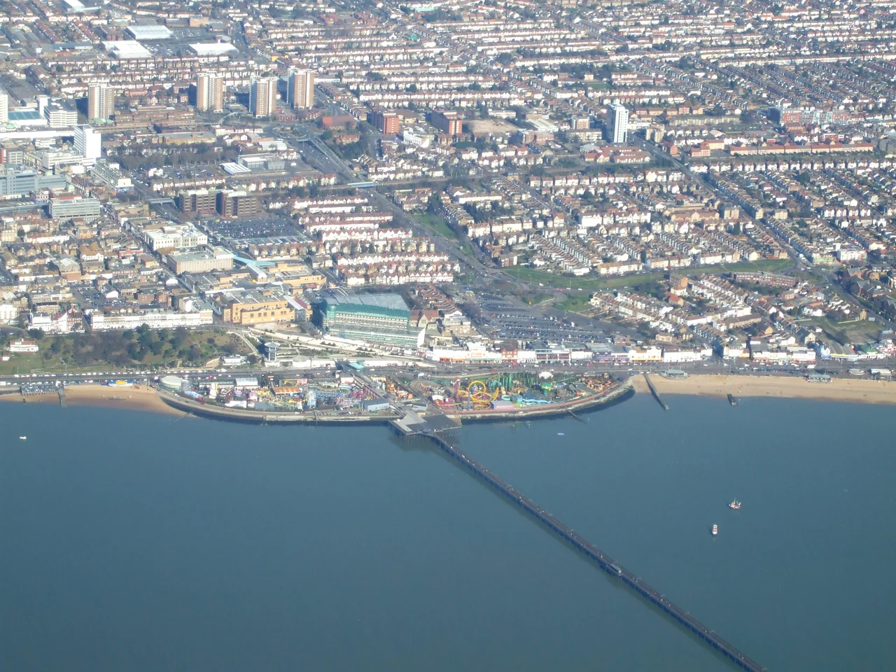aerial photo of adventure island southend