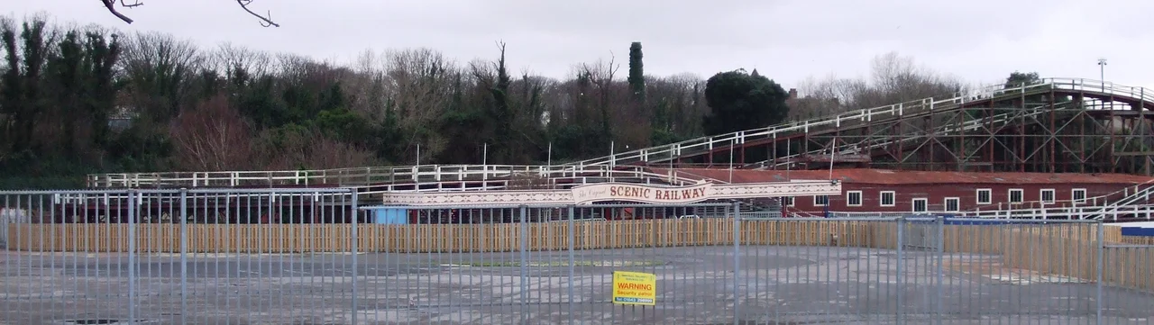 The remians of the Scenic Railway, Dreamland, Margate in January 2013