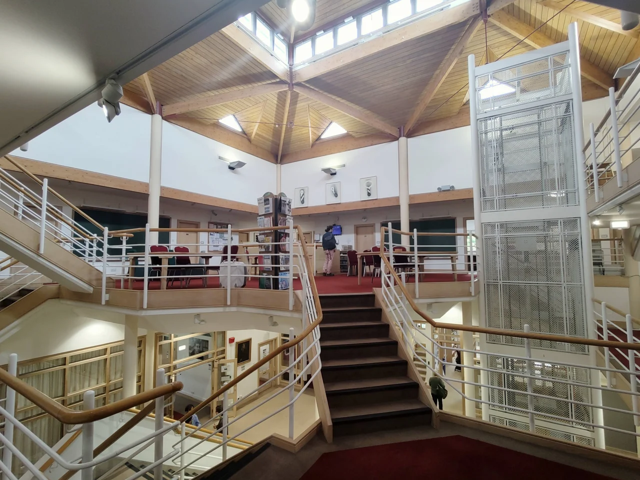 First floor of the Isaac Newton Institute in Cambridge.