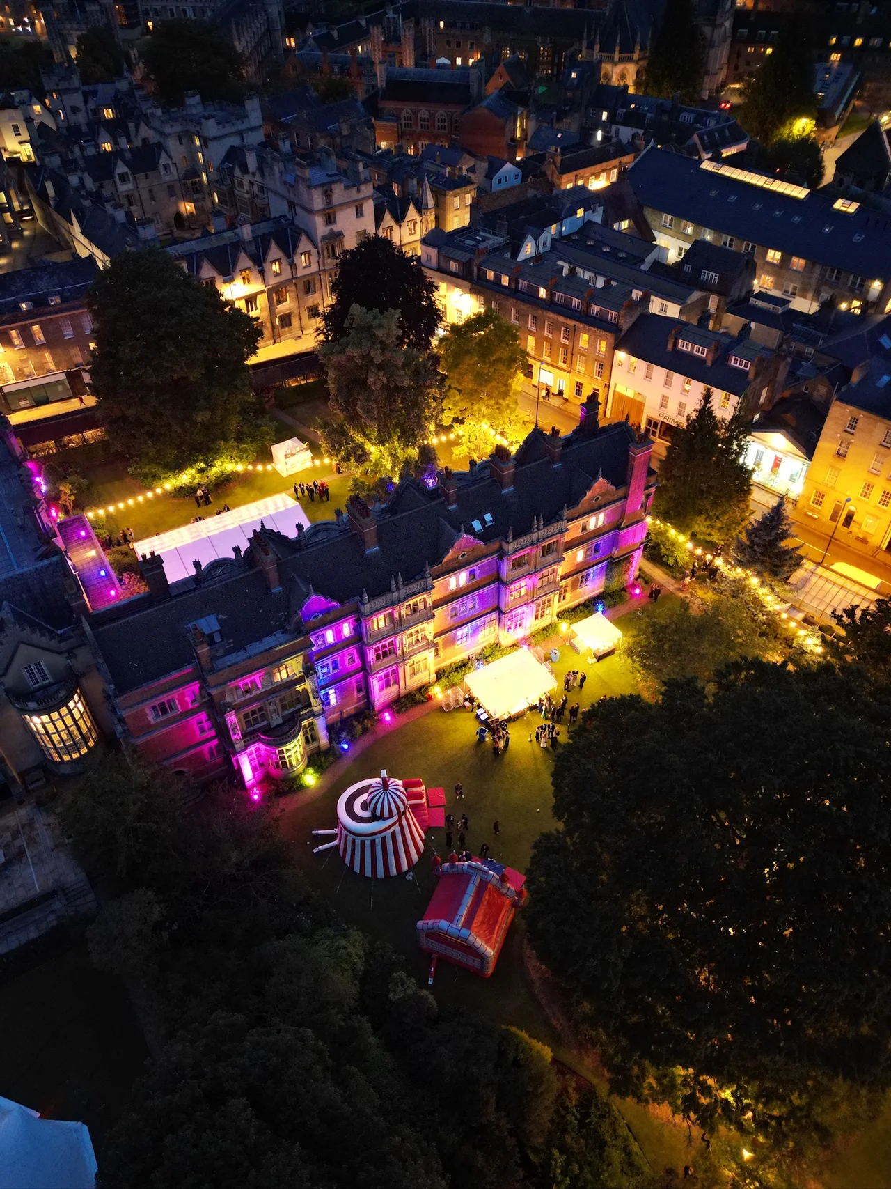 Sidney Sussex MayBall 2024 Aerial shot