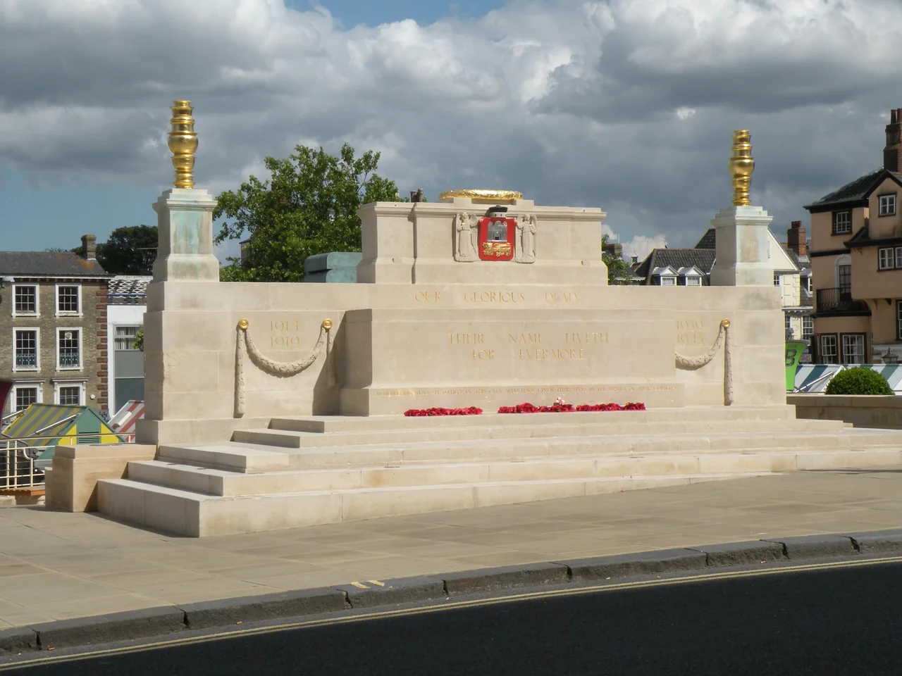 The War Memorial outside City Hall in Norwich