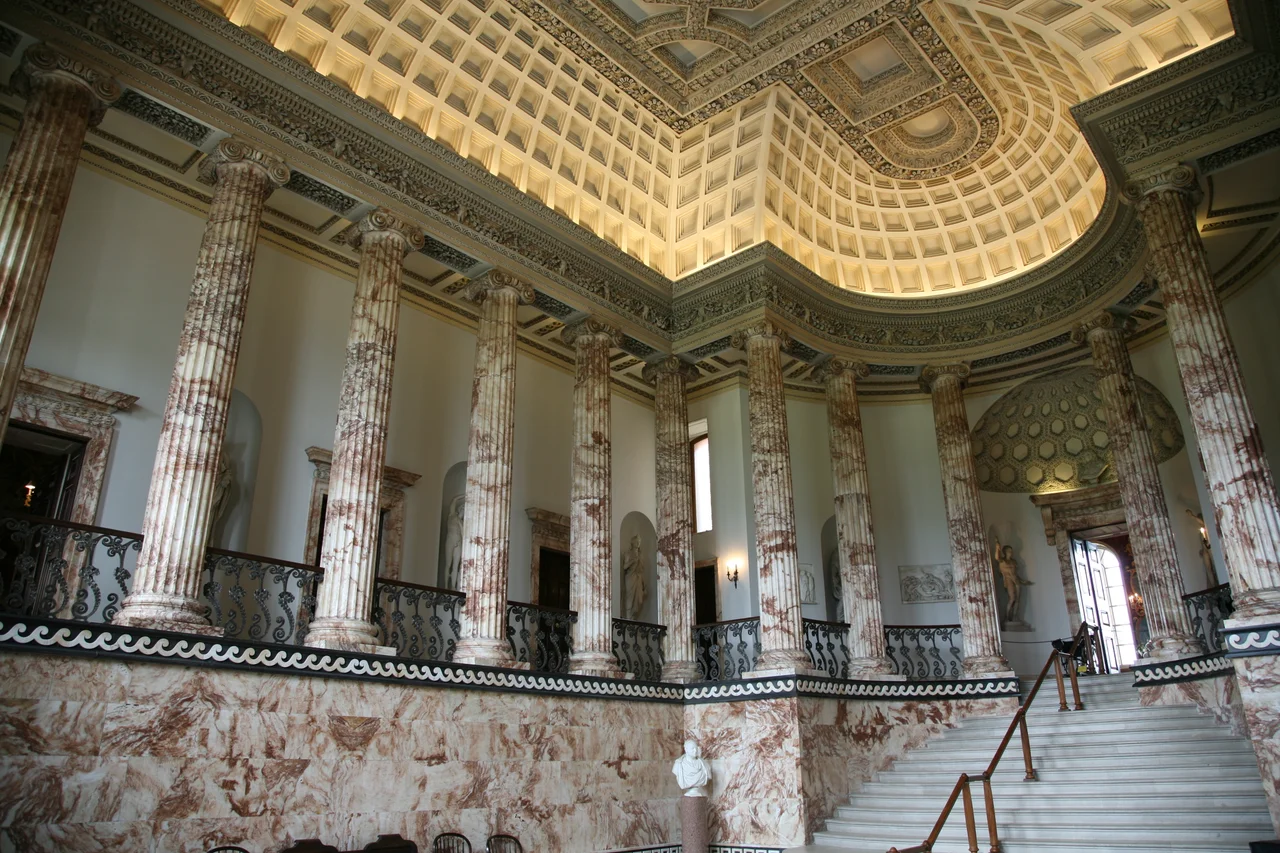 Holkham Hall in Norfolk. The Marble Hall