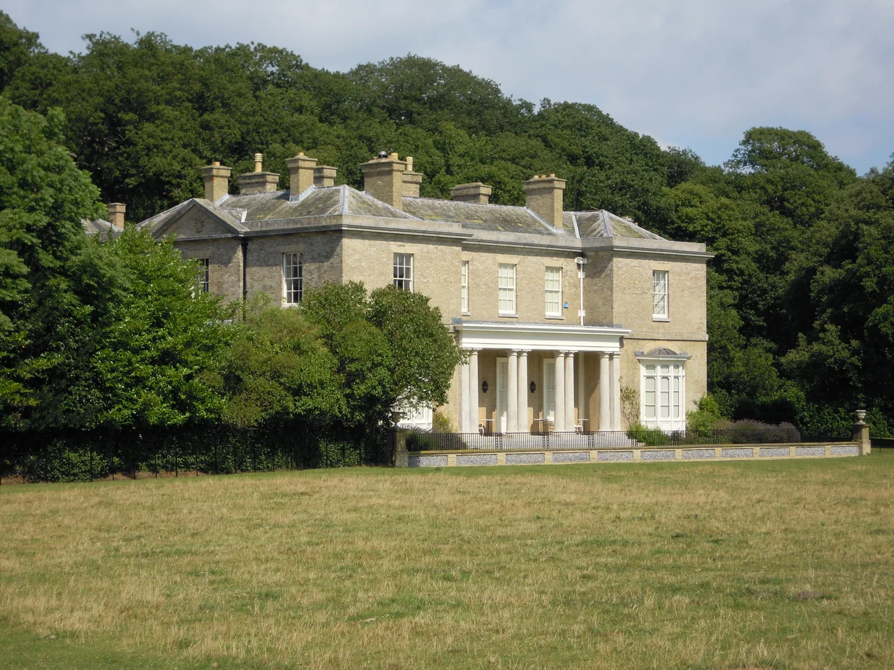 The southern elevation of Sheringham Hall, Sheringham Park, Norfolk.