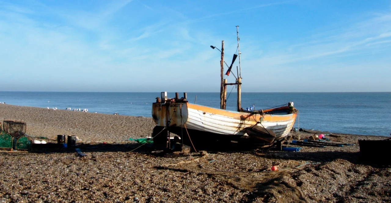 Coastline at Aldeburgh, Suffolk, England.