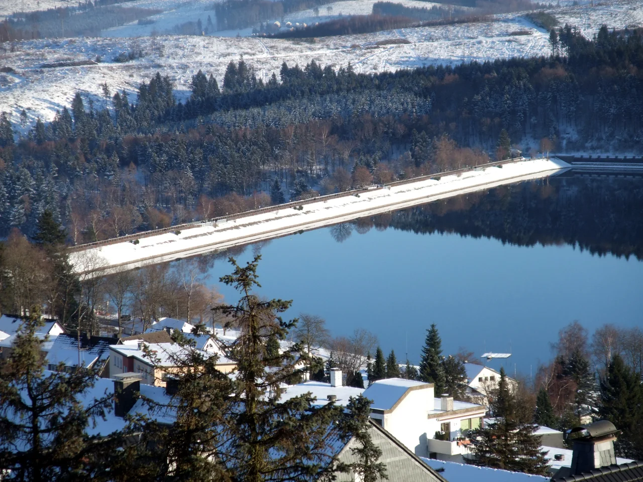 Sorpe dam in Germany Hochsauerlandkreis