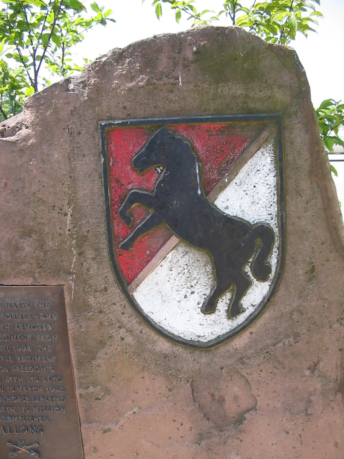 Memorialstone of the 11th ACR in the Fulda Gap