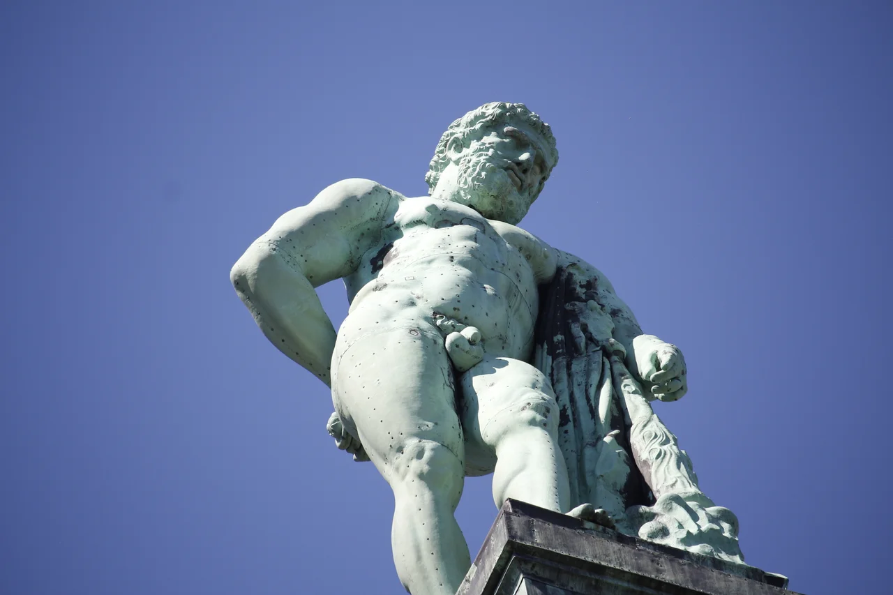 Close-up of Hercules monument, Kassel, Germany