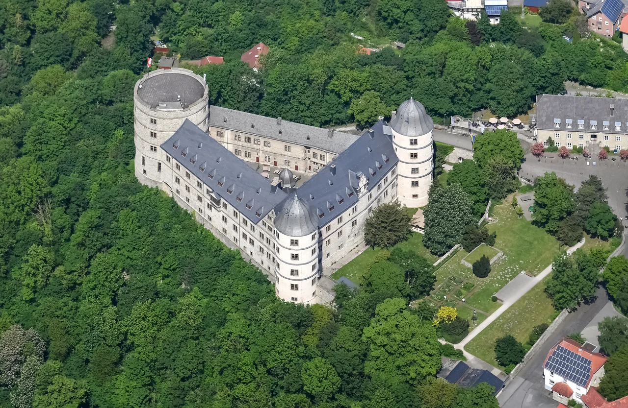 Aerial image of Wewelsburg (view from the southwest)
