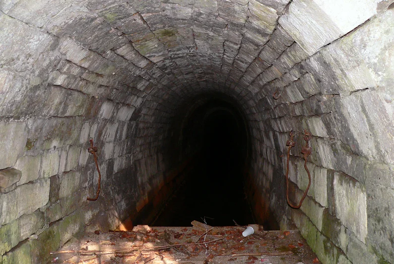 The Ernst August tunnel, part of the Upper Harz Water Regale network in Germany's Harz mountains