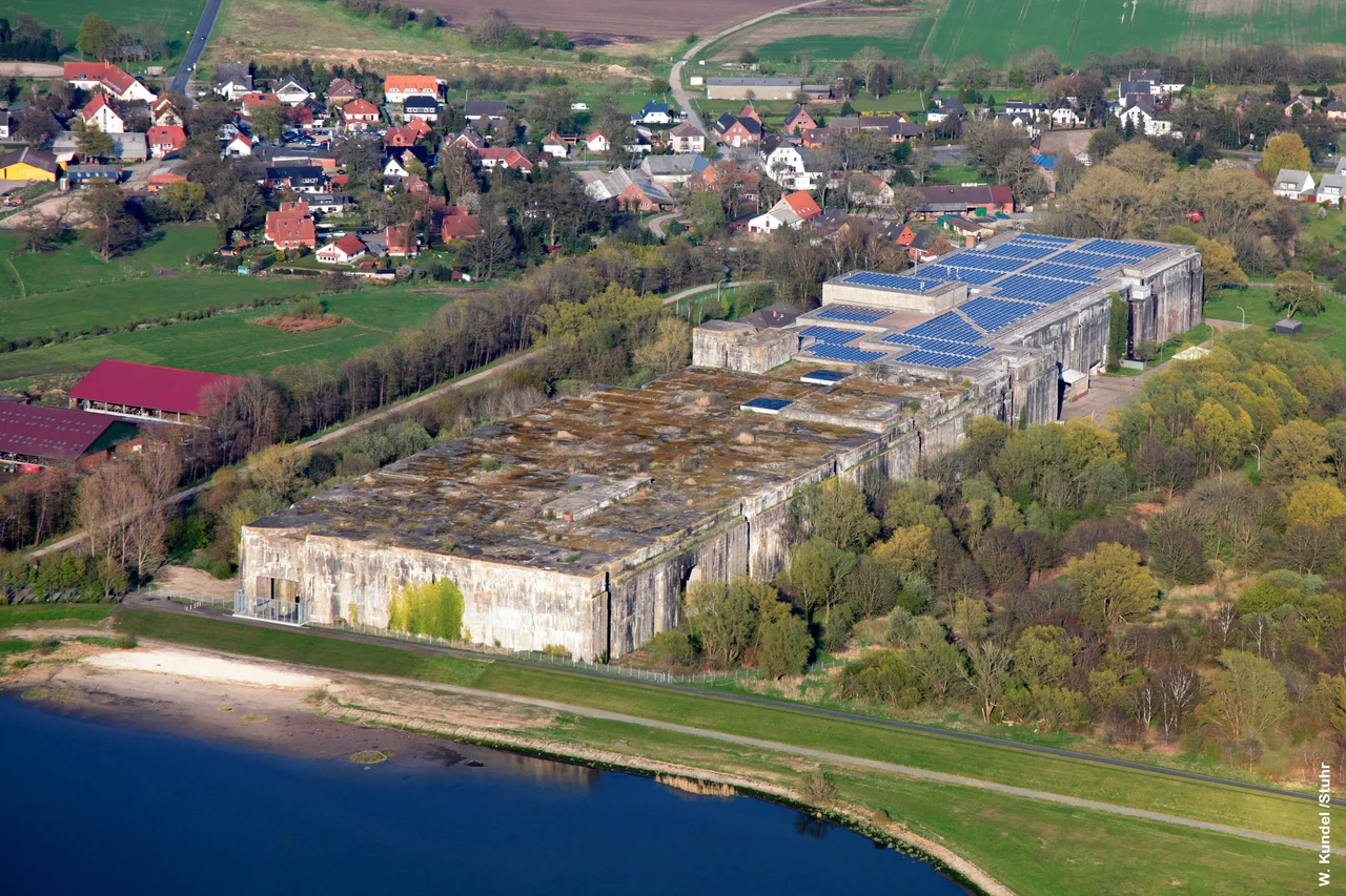 Aerial picture of Bunker Valentin in Bremen