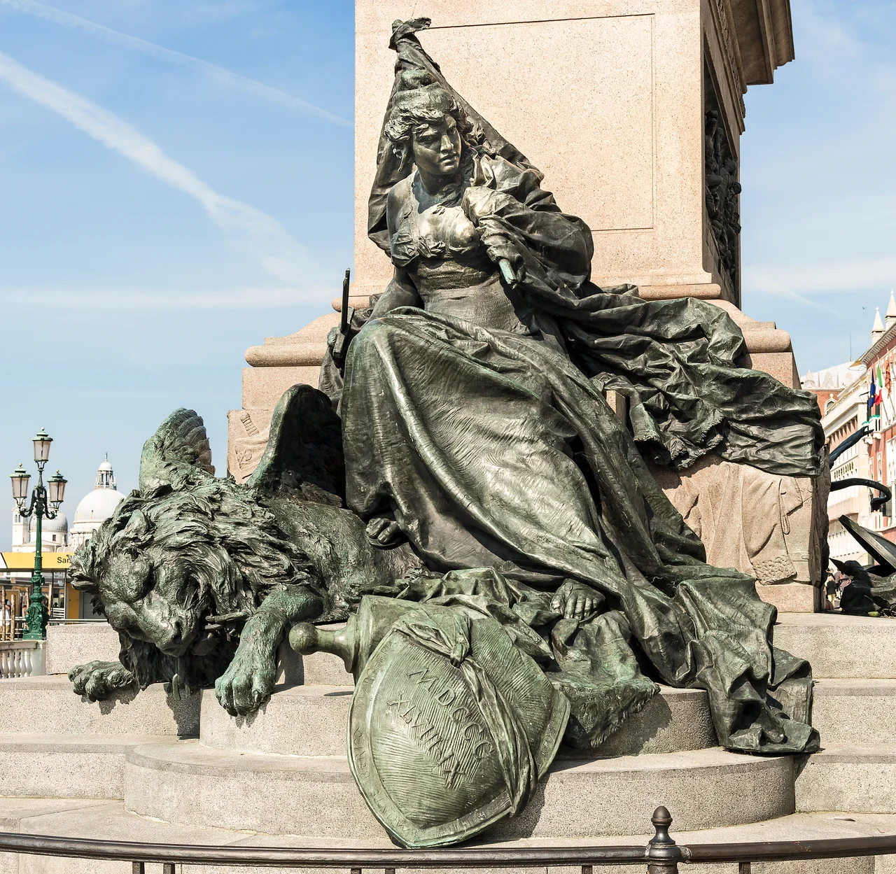 Monument of Victor Emmanuel II located on the Riva degli Schiavoni. Subjugated Venice it is the work of Ettore Ferrari and was erected in 1887.