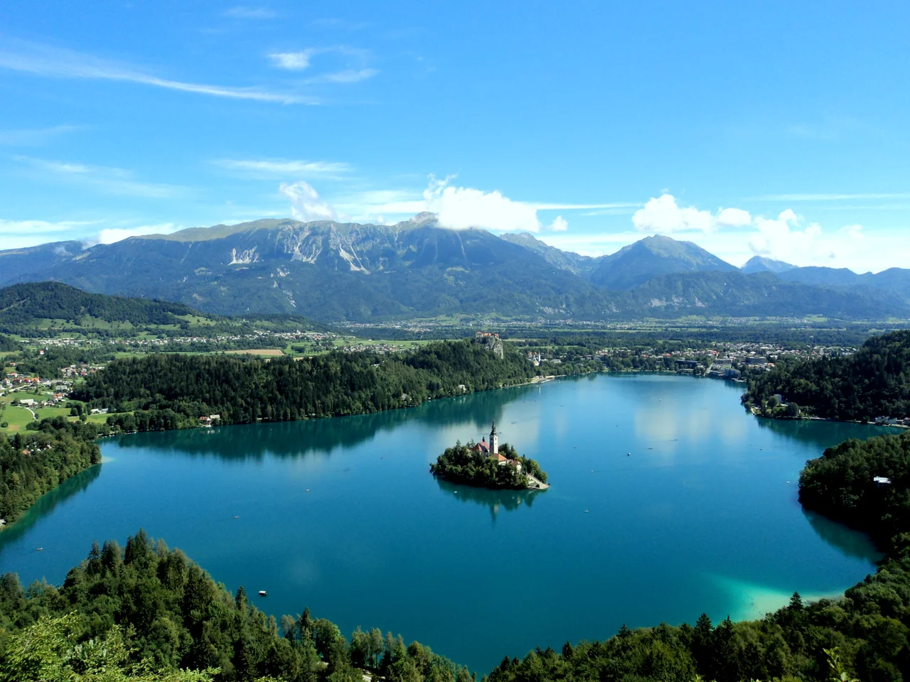 View of the lake from the mountain