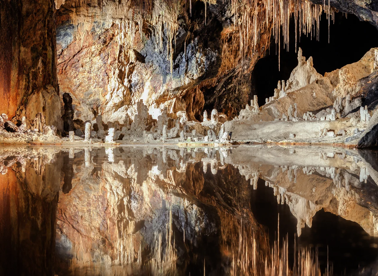 "Fairy Kingdom", a cave inside the Saalfeld Fairy Grottoes in Germany.