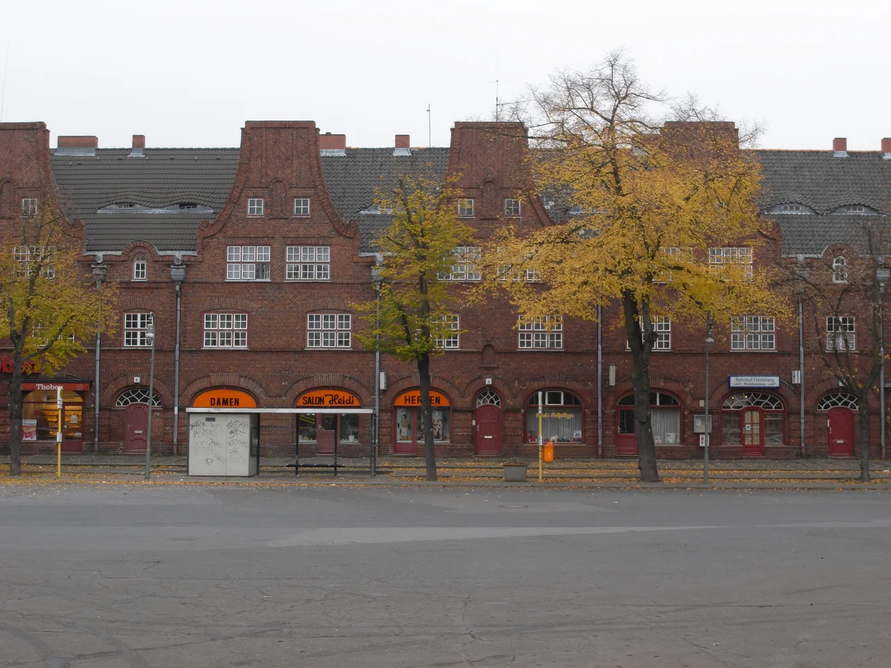 Department store on the market place of the Garden City Staaken (1914-17) near Berlin of the architect Paul Schmitthenner