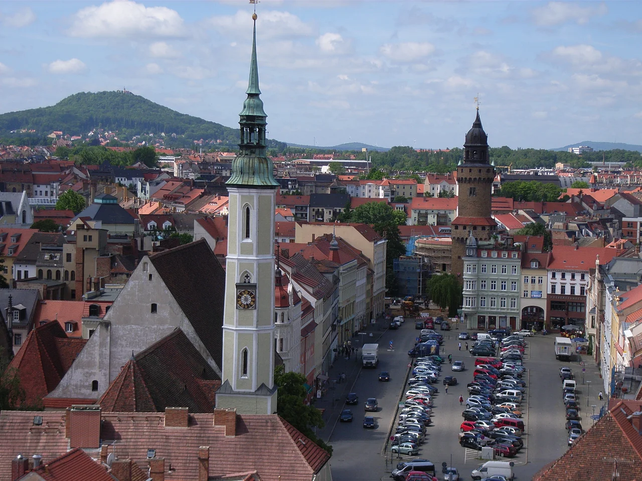 Square "Obermarkt" in Görlitz, Saxony