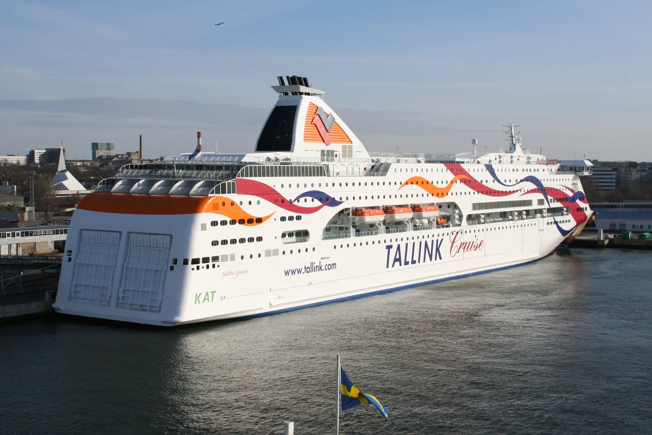 Tallink's brand-new cruiseferry MS Baltic Queen in Tallinn prior to entering service.