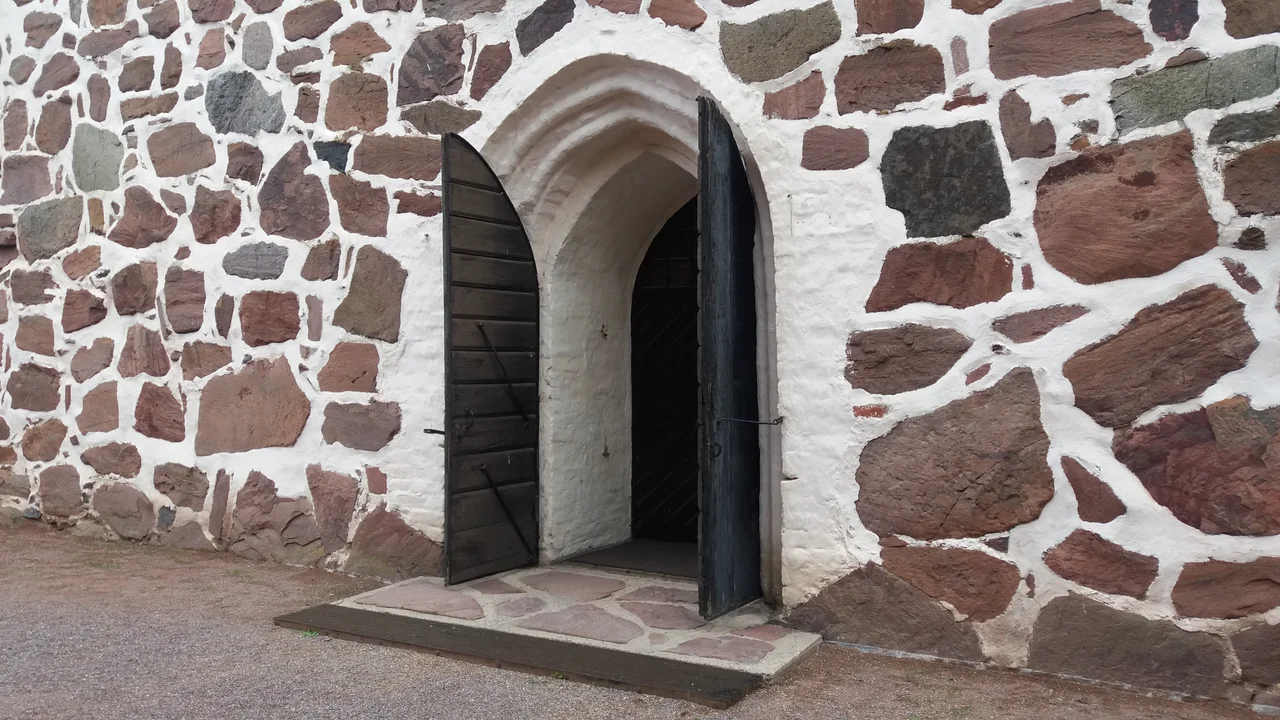 Ulvila Church and Belfry (on the left) in Ulvila, Finland