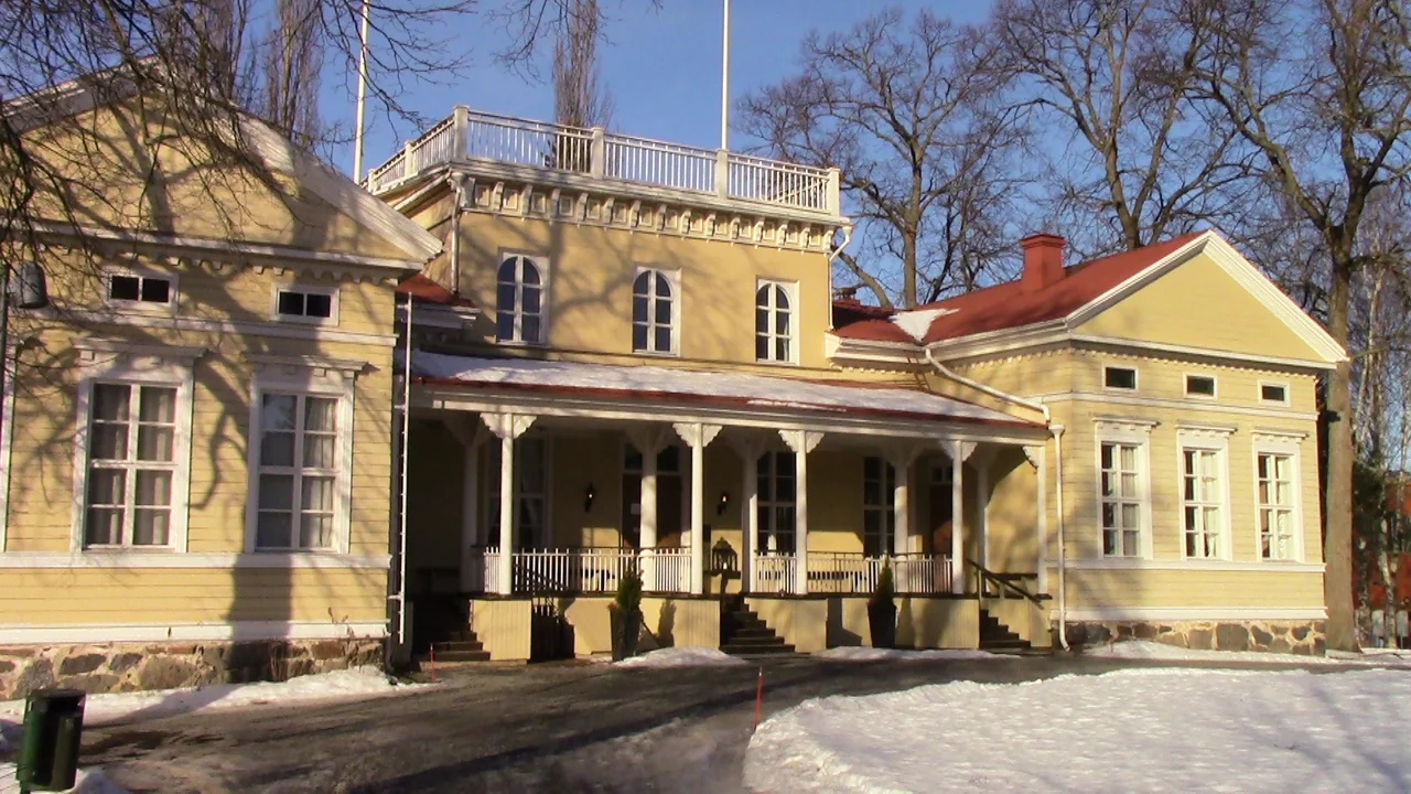 Villilä manor in Nakkila, Finland. The building's been used by hotel as a reception and restaurant building in nowadays.