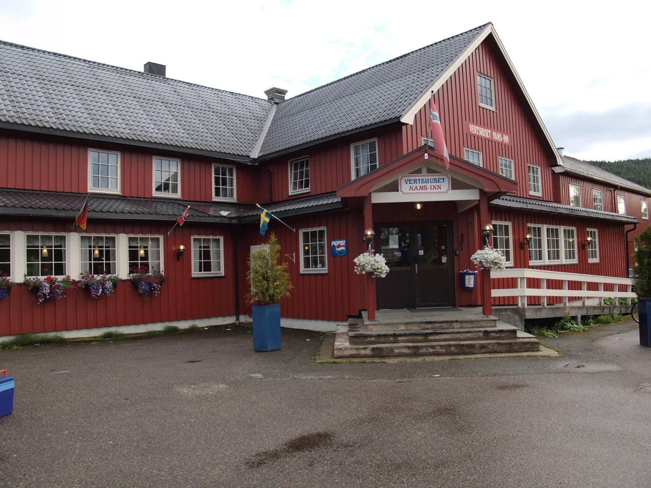 The "Nams-Inn" hotel in Namsskogan, northern Norway.