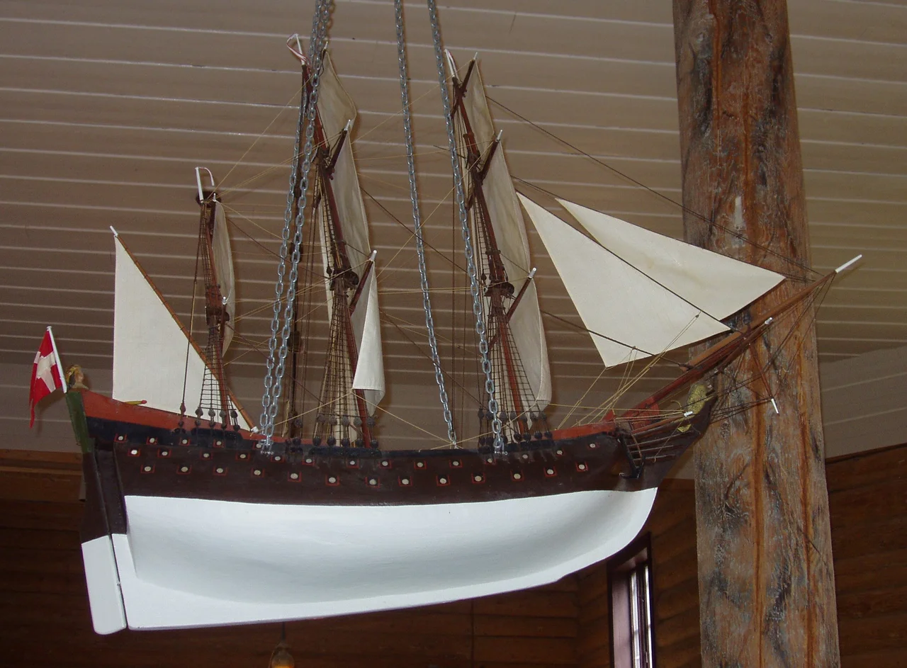 Ship Model in Dolstad church, Mosjøen, Norway