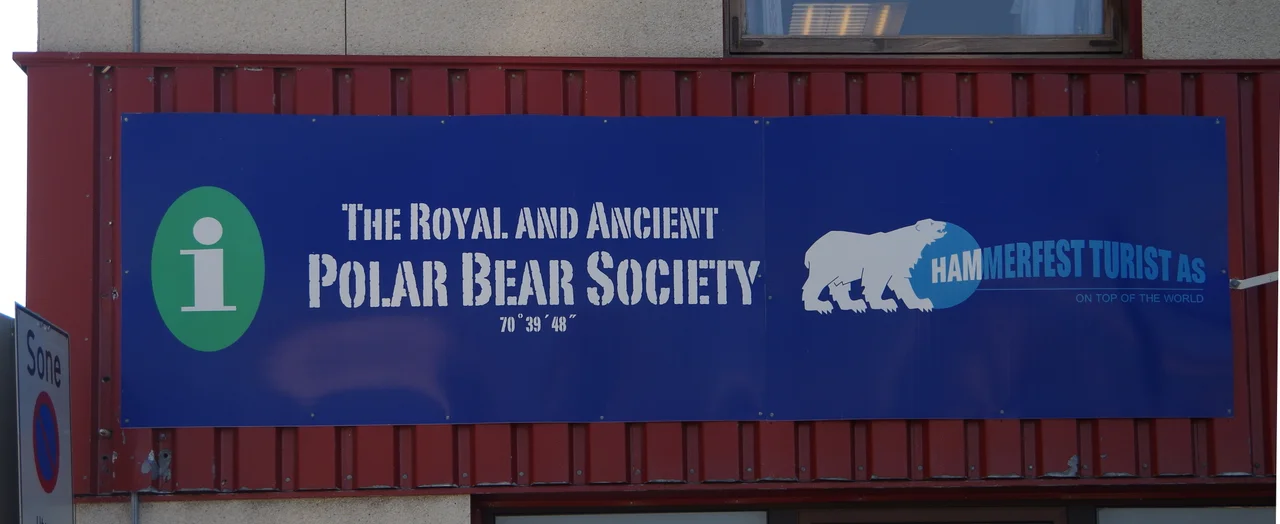 The building housing both the Royal and Ancient Polar Bear Society and the local tourist information centre, in Hammerfest, Norway.