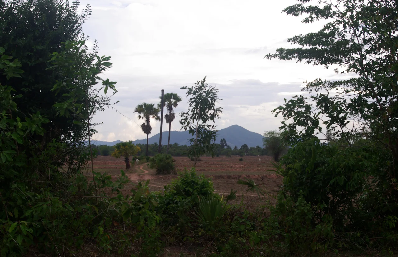 Kampot Cambodia countryside with Elephant mountains