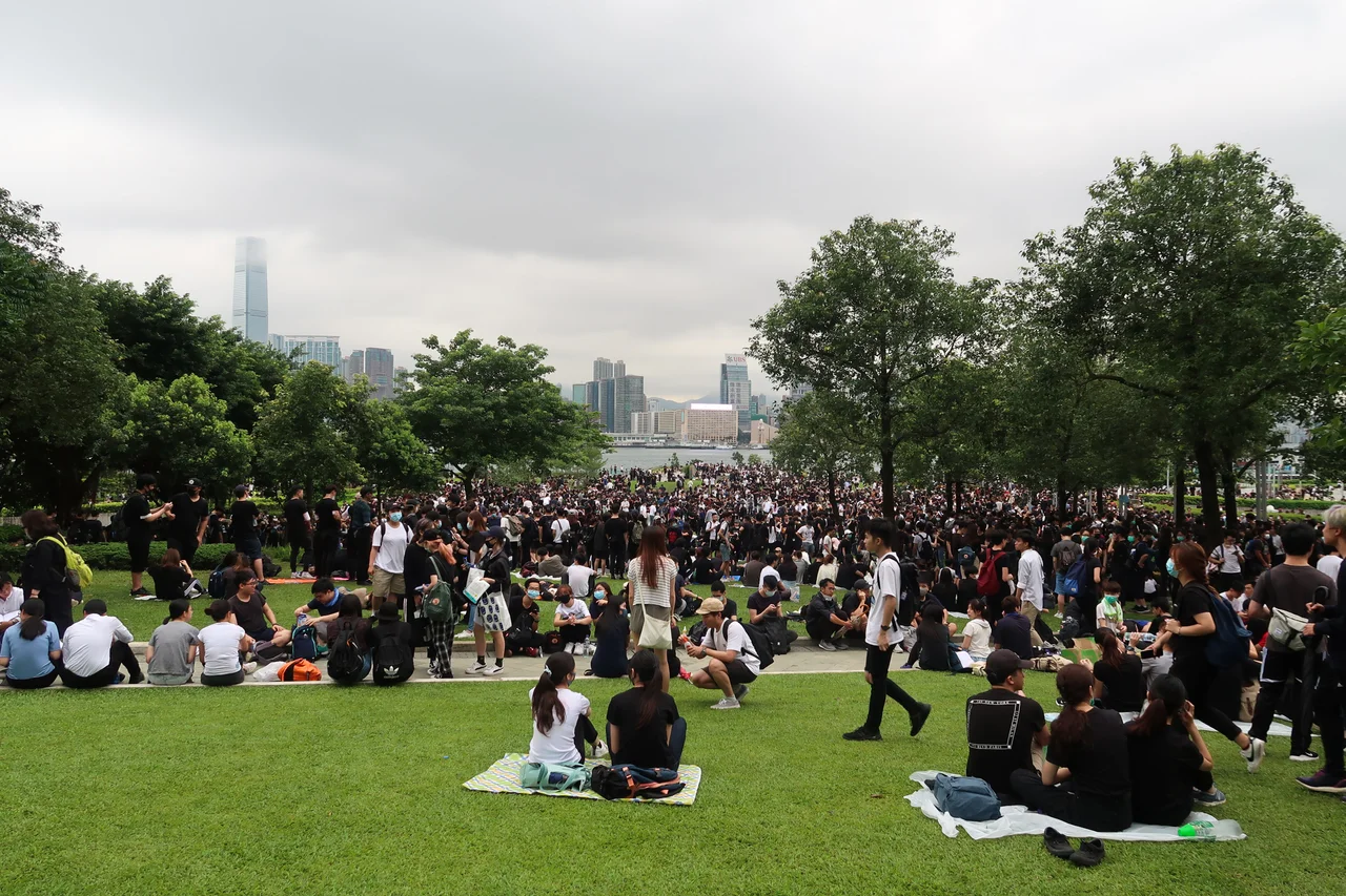 People in Tamar Park