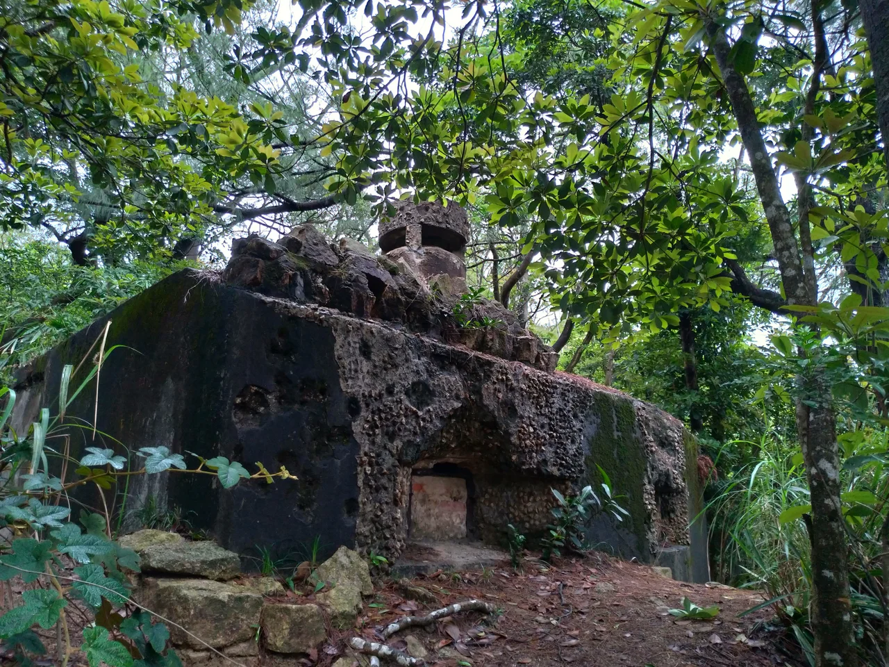 The pillbox (JLO1, Jardine's Lookout 1) at Wong Nai Chung Gap on Hong Kong Island.
