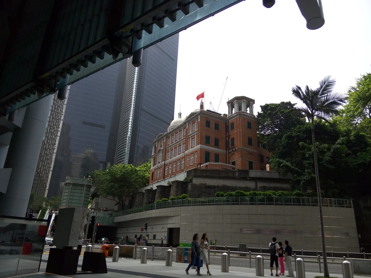 The Former French Mission Building, used as the Court of Final Appeal of Hong Kong at the date this photo was taken, with the National and Regional flag flying.